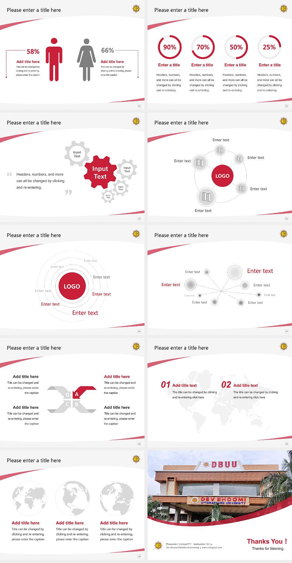 Dev Bhoomi Uttrakhand University Course/Courseware Creation PPT Template4:3 ratio PPT effect preview image4