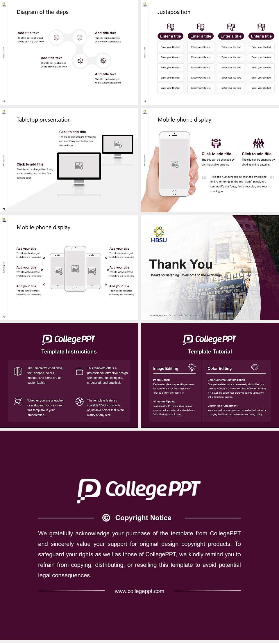 Dr. Homi Bhabha State University Competition/Entrepreneurship Contest PPT Template4:3 ratio PPT effect preview image9