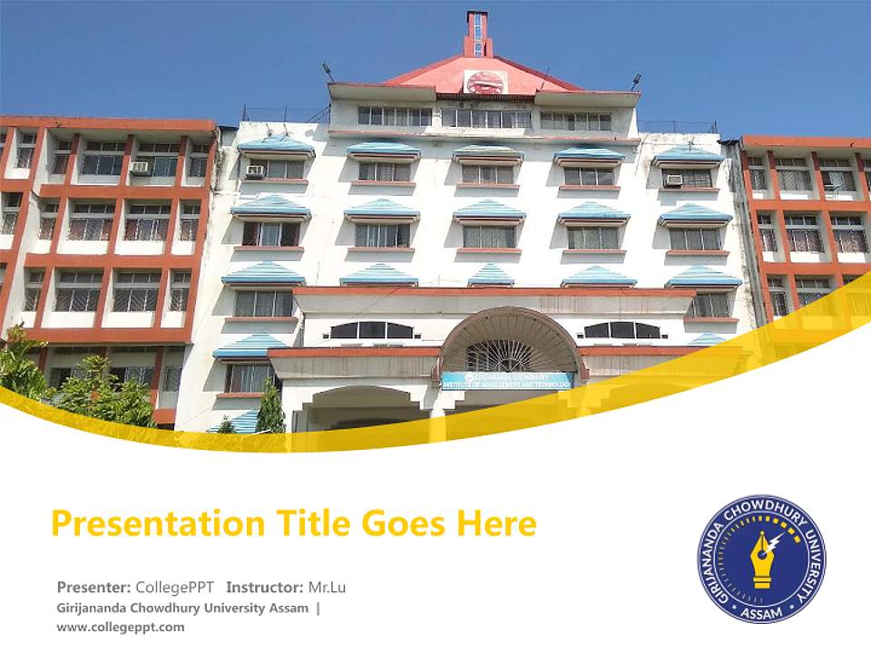 Girijananda Chowdhury University Assam Course/Courseware Creation PPT Template4:3 ratio PPT effect preview image5