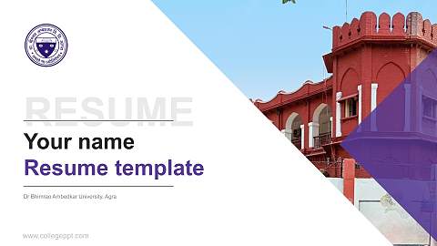 Dr Bhimrao Ambedkar University, Agra Resume PPT Template