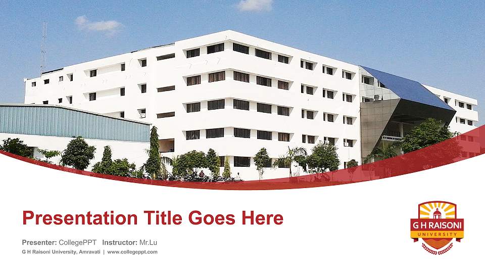 G H Raisoni University, Amravati Course/Courseware Creation PPT Template16:9 ratio PPT effect preview image