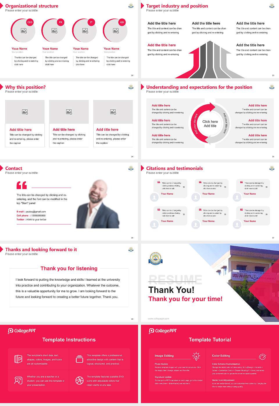 Dr. Abdul Haq Urdu University Resume PPT Template16:9 ratio PPT effect preview image4