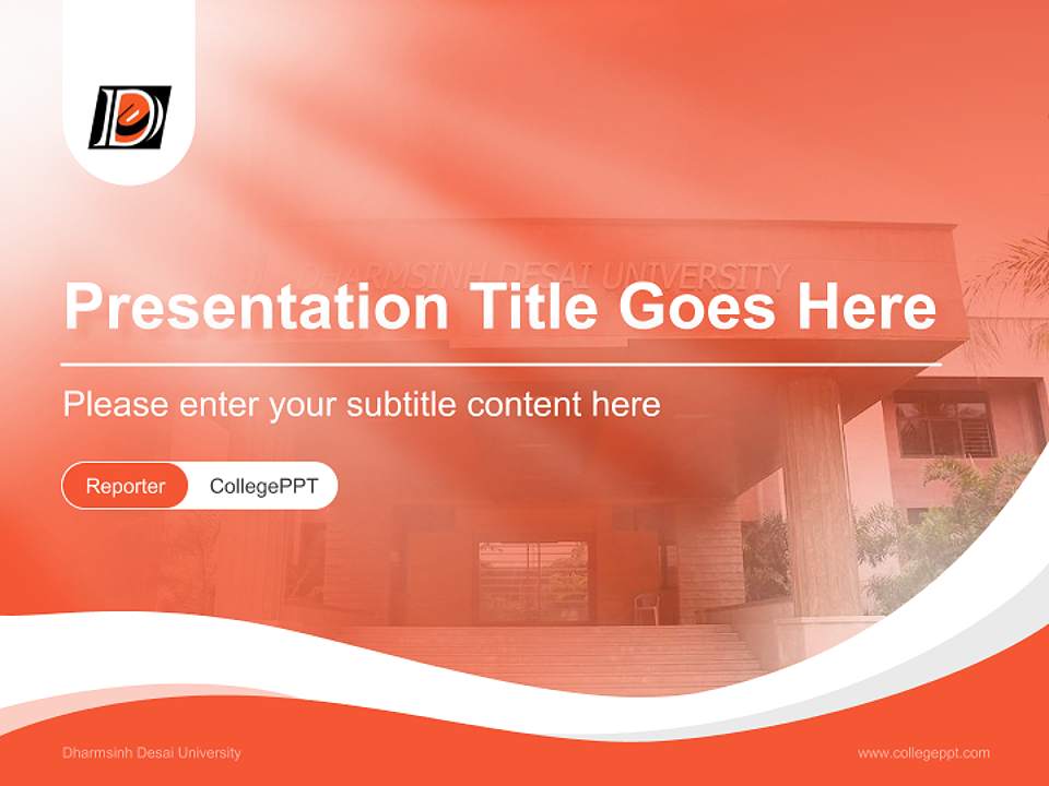 Dharmsinh Desai University Lecture Sharing and Networking Event PPT Template4:3 ratio PPT effect preview image4