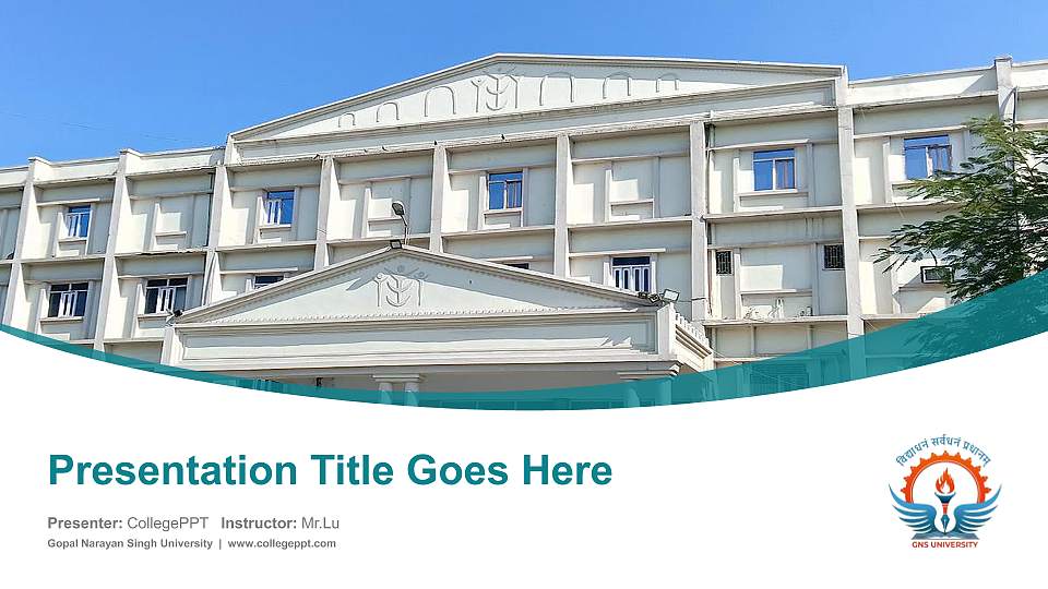 Gopal Narayan Singh University Course/Courseware Creation PPT Template16:9 ratio PPT effect preview image