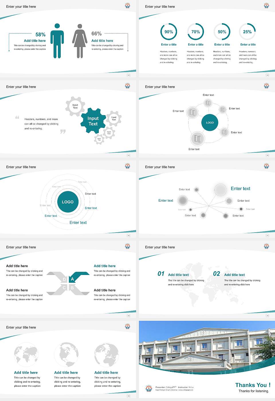 Gopal Narayan Singh University Course/Courseware Creation PPT Template16:9 ratio PPT effect preview image4