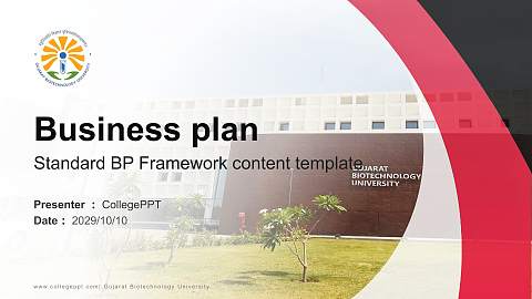 Gujarat Biotechnology University Competition/Entrepreneurship Contest PPT Template