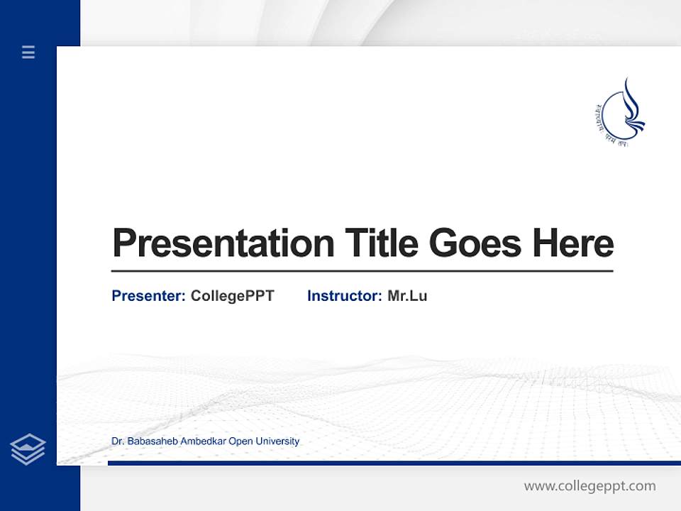 Dr. Babasaheb Ambedkar Open University Thesis Proposal/Graduation Defense PPT Template4:3 ratio PPT effect preview image5