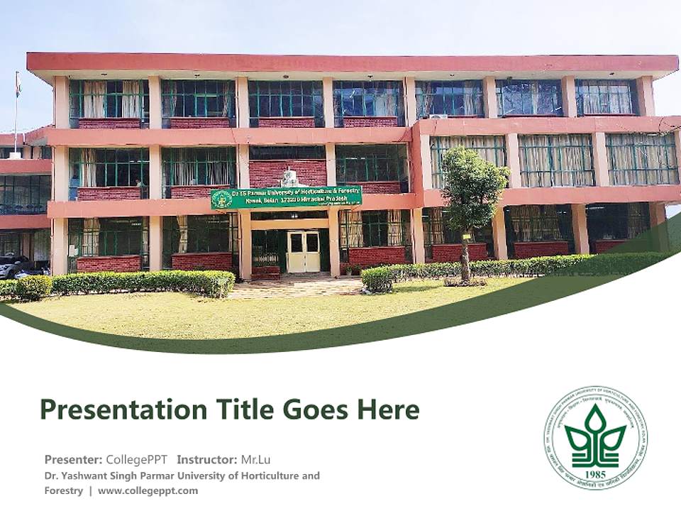 Dr. Yashwant Singh Parmar University of Horticulture and Forestry Course/Courseware Creation PPT Template4:3 ratio PPT effect preview image5
