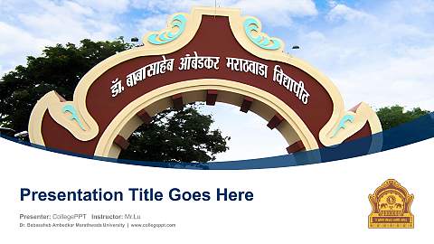 Dr. Babasaheb Ambedkar Marathwada University Course/Courseware Creation PPT Template