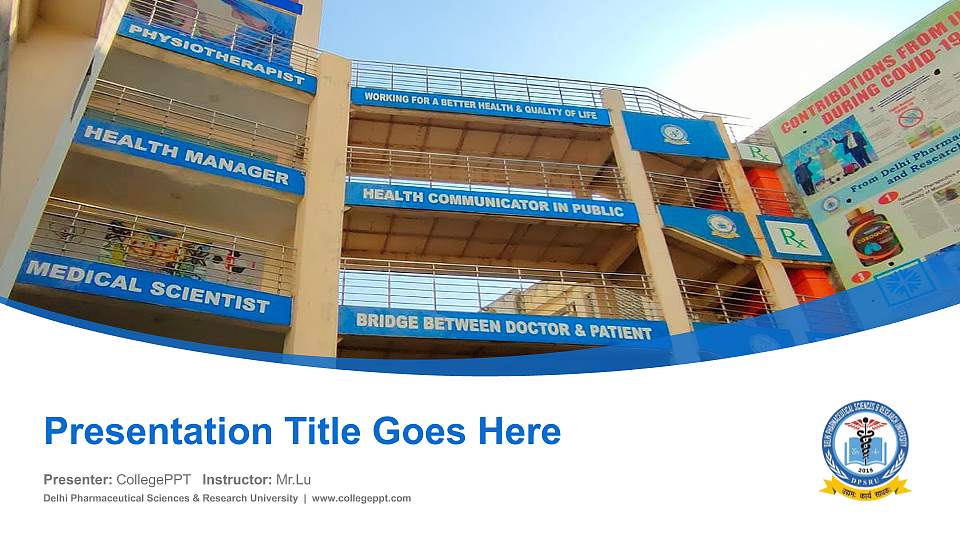 Delhi Pharmaceutical Sciences & Research University Course/Courseware Creation PPT Template16:9 ratio PPT effect preview image