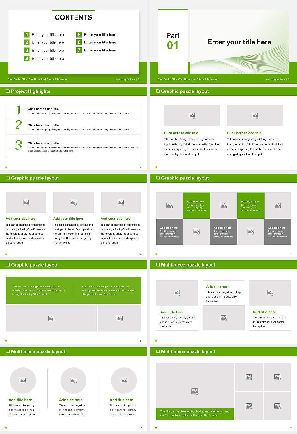 Deen Bandhu Chhotu Ram University of Science & Technology General Purpose PPT Template16:9 ratio PPT effect preview image2