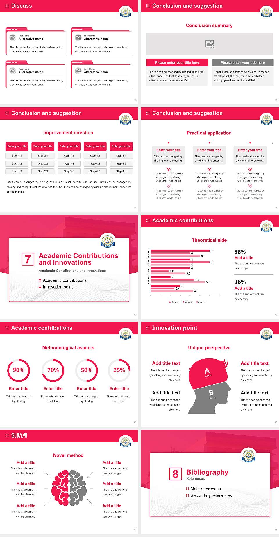 Dr. Abdul Haq Urdu University Graduation Thesis Defense PPT Template4:3 ratio PPT effect preview image6