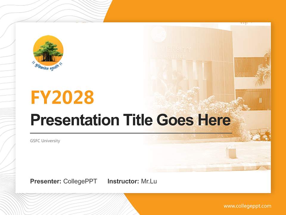GSFC University Academic Presentation/Research Findings Report PPT Template4:3 ratio PPT effect preview image5