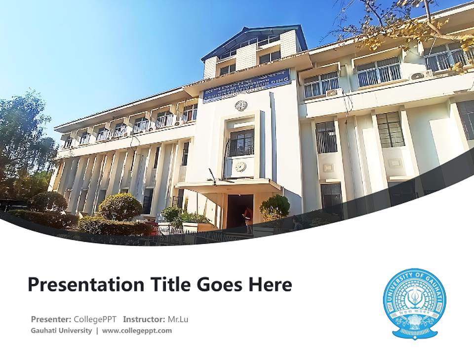 Gauhati University Course/Courseware Creation PPT Template4:3 ratio PPT effect preview image5