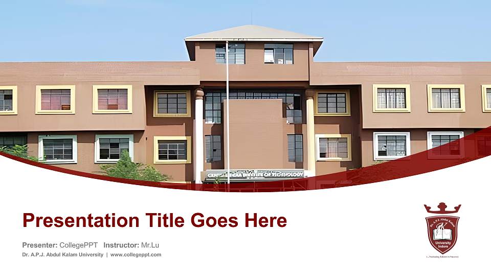 Dr. A.P.J. Abdul Kalam University Course/Courseware Creation PPT Template16:9 ratio PPT effect preview image