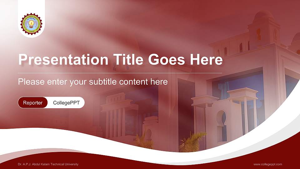 Dr. A.P.J. Abdul Kalam Technical University Lecture Sharing and Networking Event PPT Template16:9 ratio PPT effect preview image