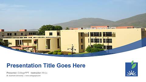 Dr. Subhash University Course/Courseware Creation PPT Template