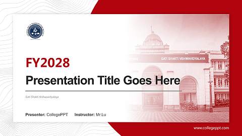 Gati Shakti Vishwavidyalaya Academic Presentation/Research Findings Report PPT Template