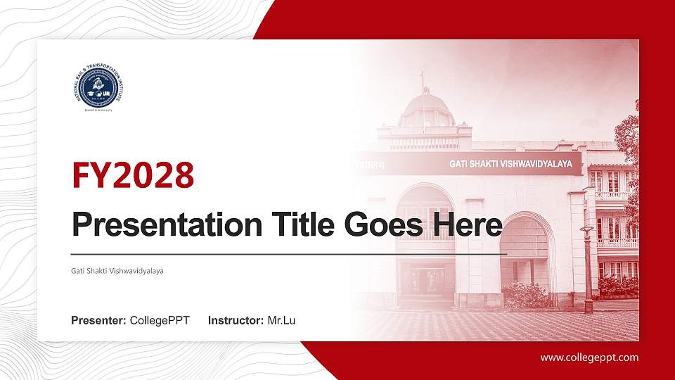 Gati Shakti Vishwavidyalaya Academic Presentation/Research Findings Report PPT Template16:9 ratio PPT effect preview image