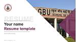Gautam Buddha University Resume PPT Template