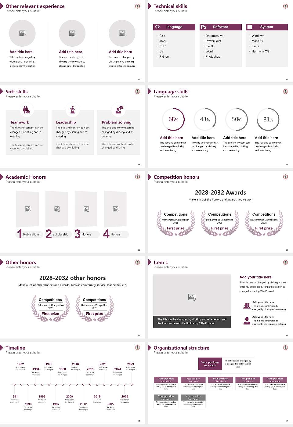 Gautam Buddha University Resume PPT Template16:9 ratio PPT effect preview image3