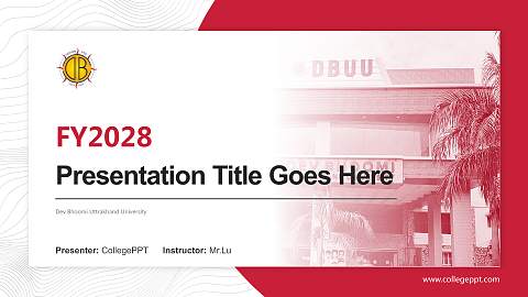 Dev Bhoomi Uttrakhand University Academic Presentation/Research Findings Report PPT Template