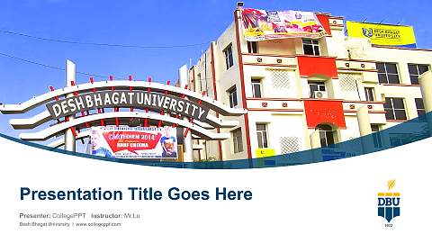 Desh Bhagat University Course/Courseware Creation PPT Template