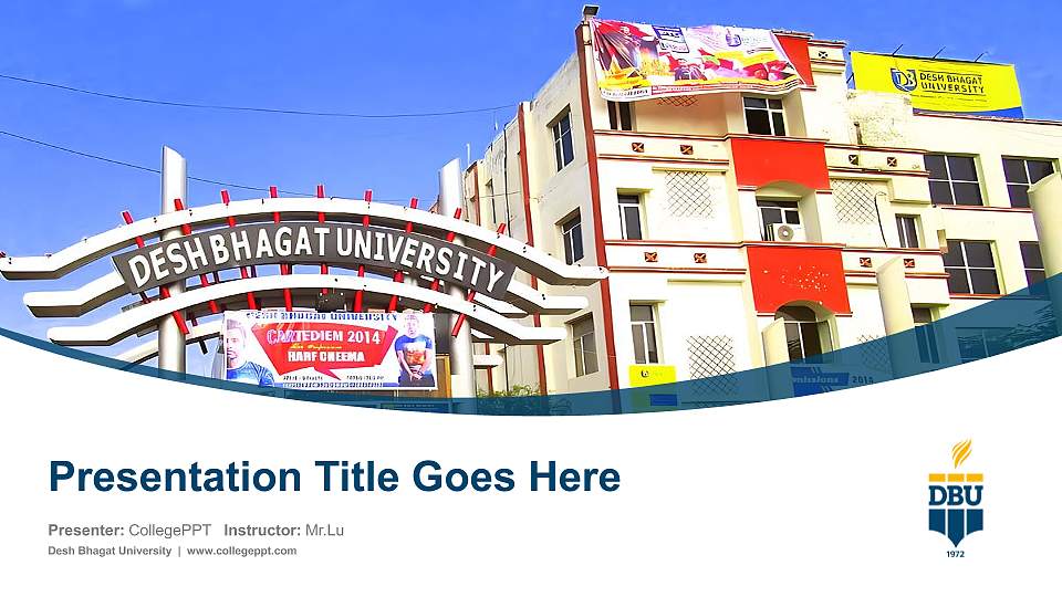 Desh Bhagat University Course/Courseware Creation PPT Template16:9 ratio PPT effect preview image