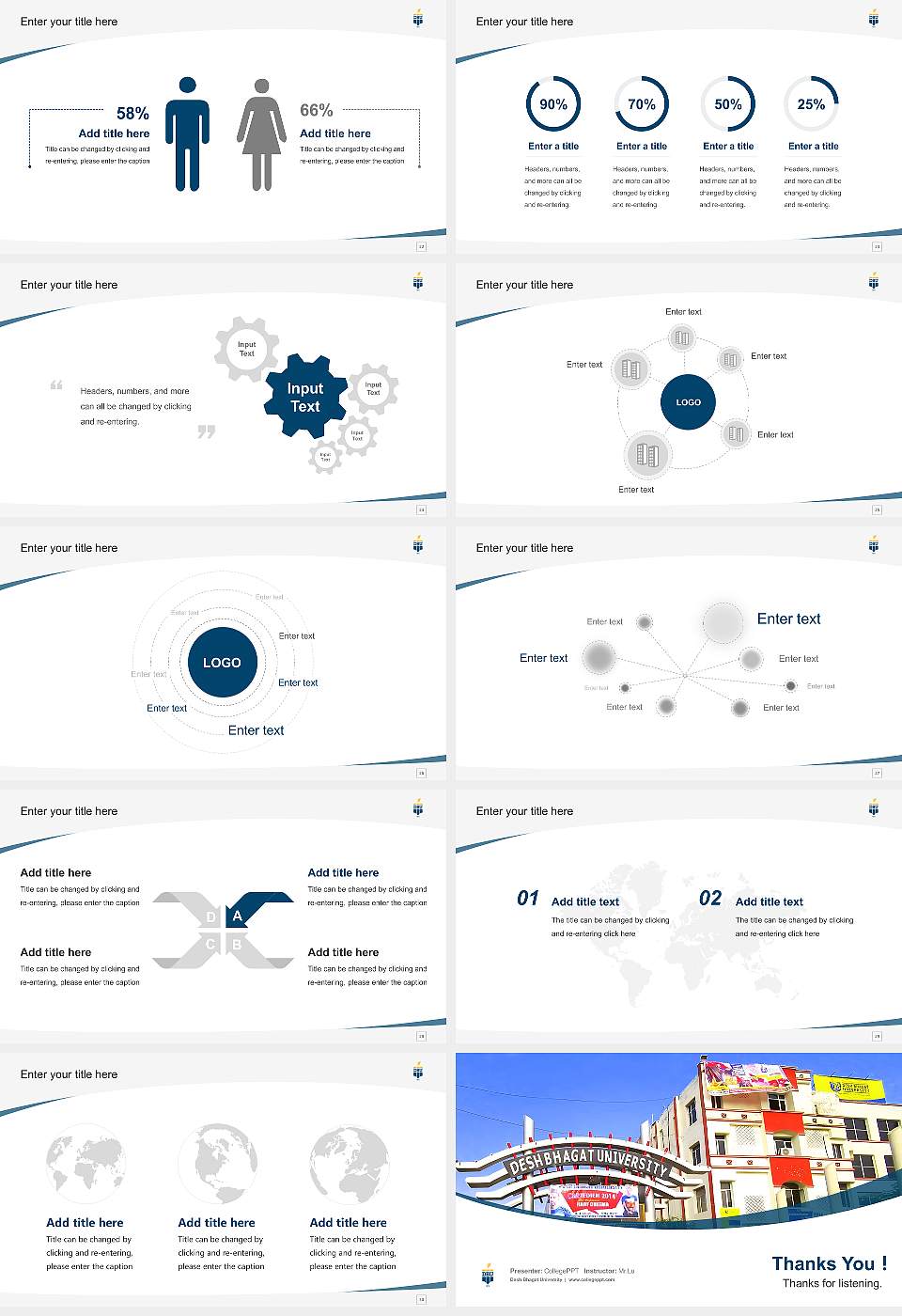 Desh Bhagat University Course/Courseware Creation PPT Template16:9 ratio PPT effect preview image4