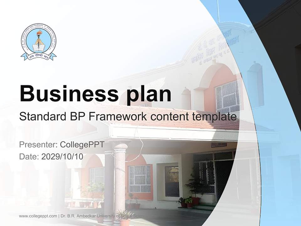 Dr. B.R. Ambedkar University of Social Sciences Competition/Entrepreneurship Contest PPT Template4:3 ratio PPT effect preview image9