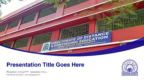 Fakir Mohan University Course/Courseware Creation PPT Template