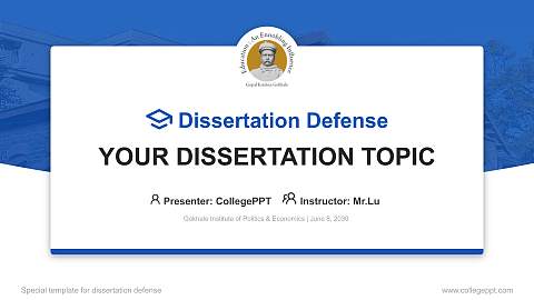 Gokhale Institute of Politics & Economics Graduation Thesis Defense PPT Template