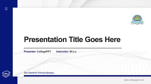 Dev Sanskriti Vishwavidyalaya Thesis Proposal/Graduation Defense PPT Template