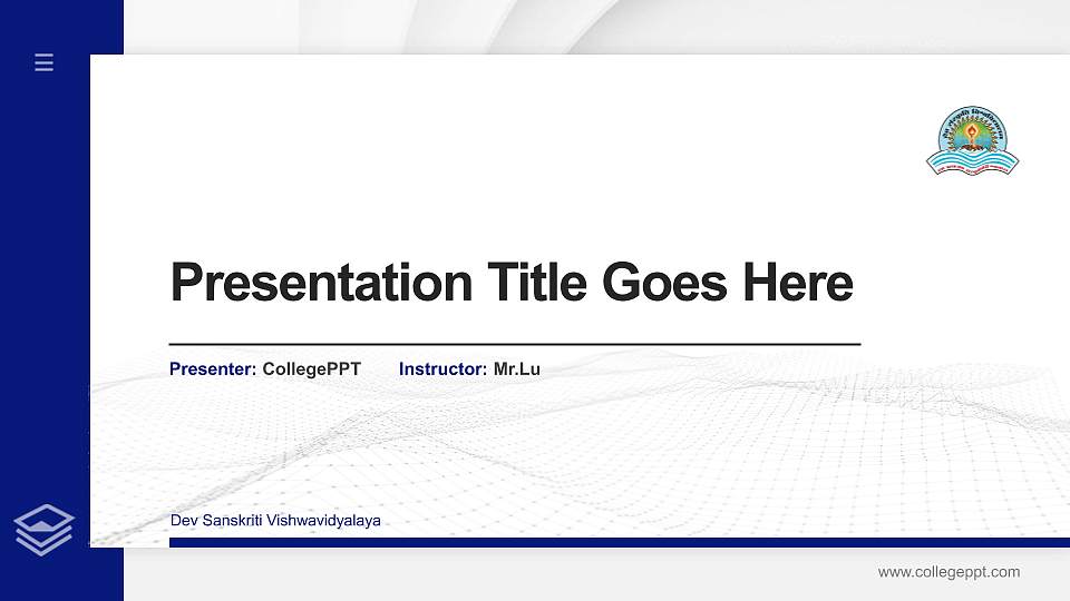 Dev Sanskriti Vishwavidyalaya Thesis Proposal/Graduation Defense PPT Template16:9 ratio PPT effect preview image