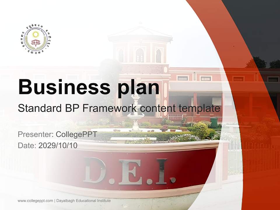 Dayalbagh Educational Institute Competition/Entrepreneurship Contest PPT Template4:3 ratio PPT effect preview image9
