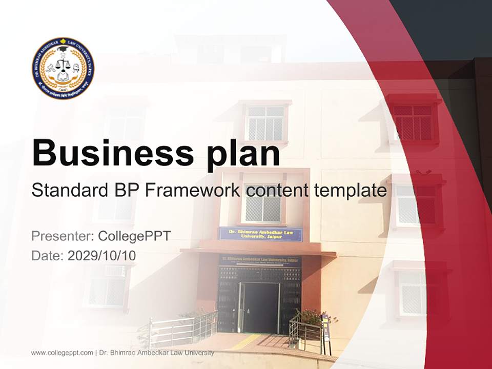 Dr. Bhimrao Ambedkar Law University Competition/Entrepreneurship Contest PPT Template4:3 ratio PPT effect preview image9