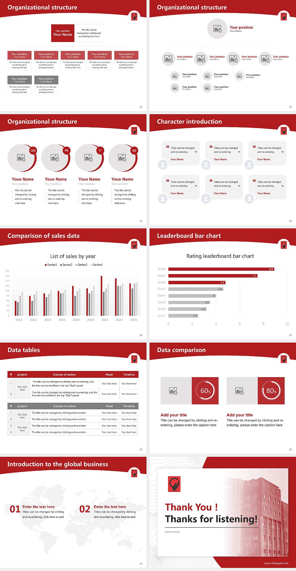 GNA University Academic Presentation/Research Findings Report PPT Template4:3 ratio PPT effect preview image4