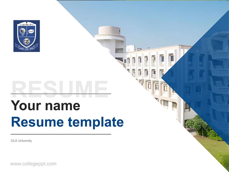 GLS University Resume PPT Template4:3 ratio PPT effect preview image5