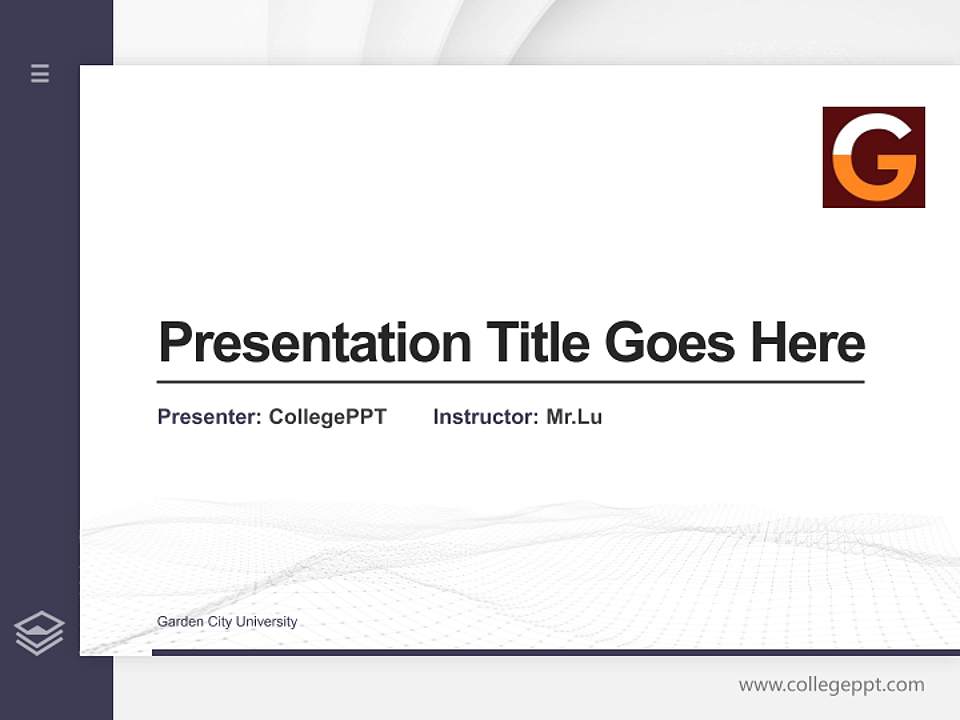 Garden City University Thesis Proposal/Graduation Defense PPT Template4:3 ratio PPT effect preview image5