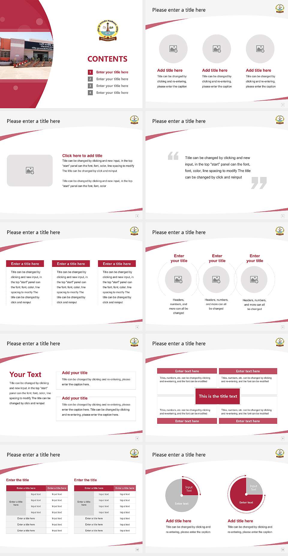 Govind Guru Tribal University Course/Courseware Creation PPT Template4:3 ratio PPT effect preview image2