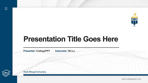 Desh Bhagat University Thesis Proposal/Graduation Defense PPT Template