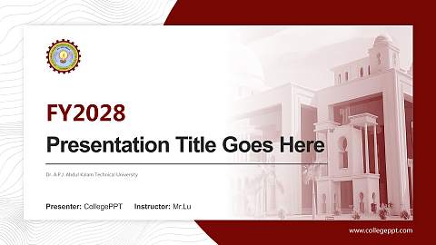 Dr. A.P.J. Abdul Kalam Technical University Academic Presentation/Research Findings Report PPT Template