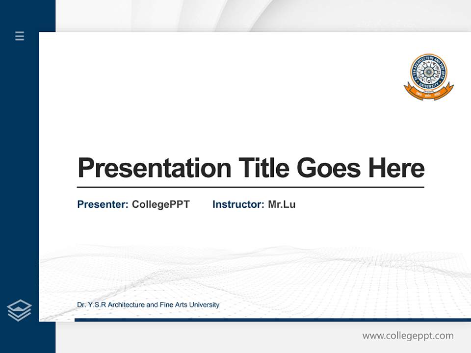 Dr. Y.S.R Architecture and Fine Arts University Thesis Proposal/Graduation Defense PPT Template4:3 ratio PPT effect preview image5