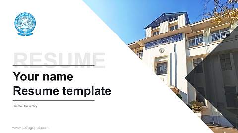 Gauhati University Resume PPT Template