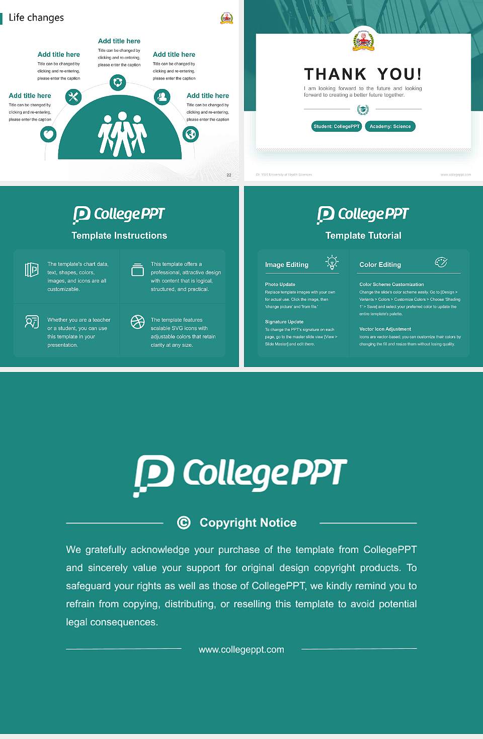 Dr. YSR University of Health Sciences National Scholarship Defense PPT Template4:3 ratio PPT effect preview image4