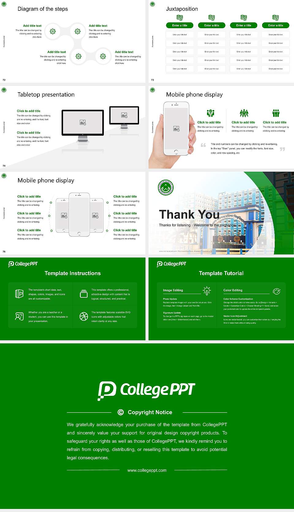 Diamond Harbour Women ‘s University Competition/Entrepreneurship Contest PPT Template16:9 ratio PPT effect preview image9
