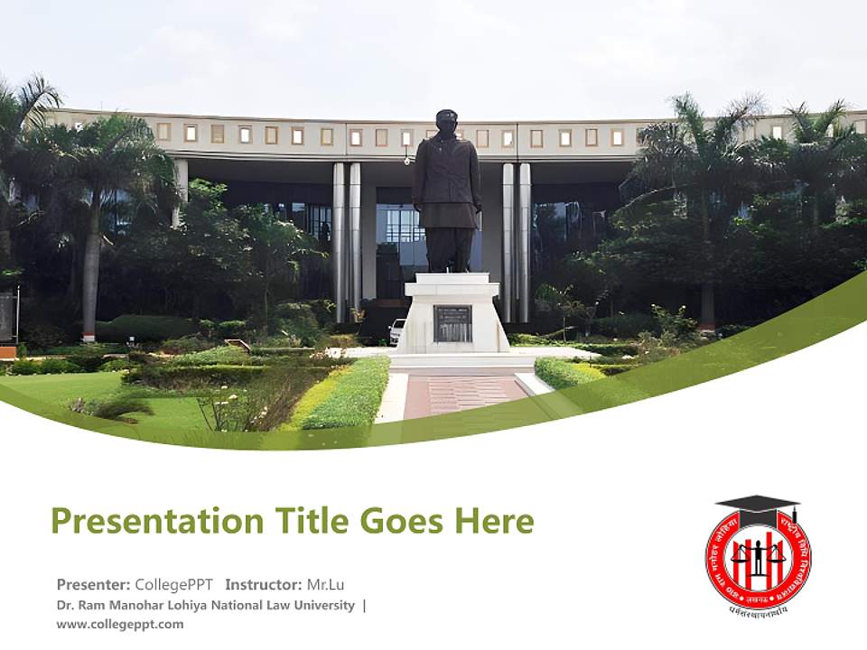 Dr. Ram Manohar Lohiya National Law University Course/Courseware Creation PPT Template4:3 ratio PPT effect preview image5