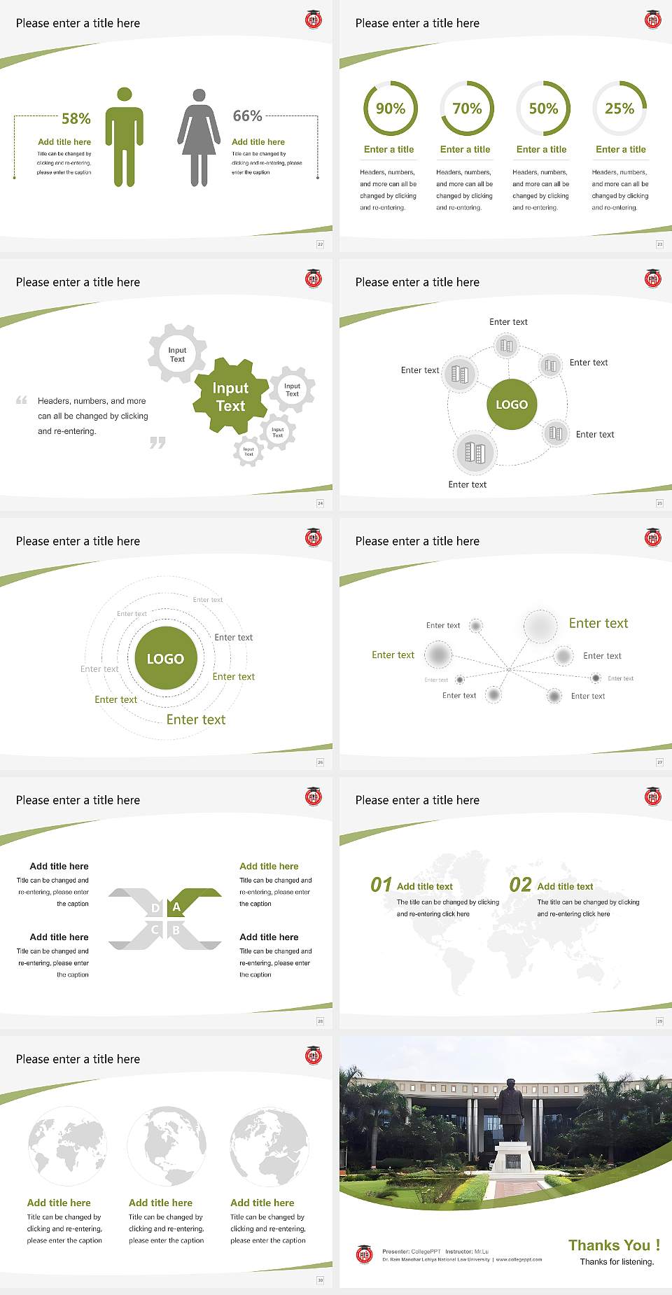 Dr. Ram Manohar Lohiya National Law University Course/Courseware Creation PPT Template4:3 ratio PPT effect preview image4