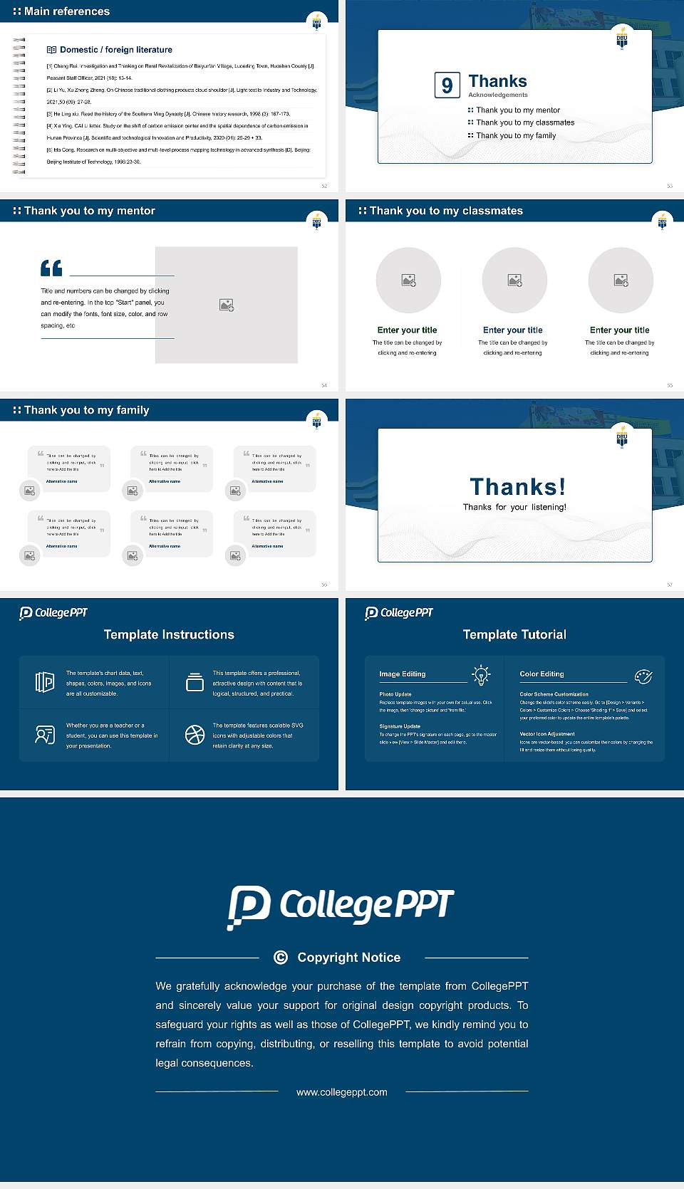 Desh Bhagat University Graduation Thesis Defense PPT Template16:9 ratio PPT effect preview image7