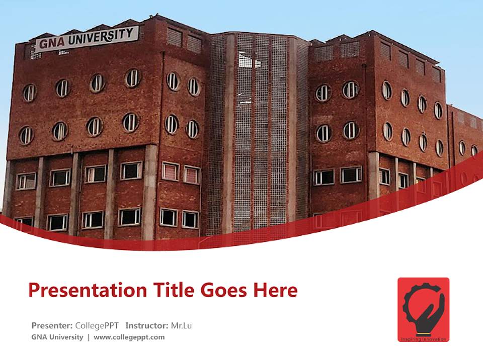 GNA University Course/Courseware Creation PPT Template4:3 ratio PPT effect preview image5